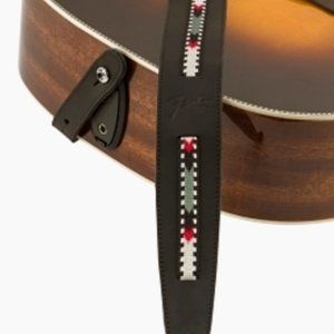 Fender Black Leather Strap NWT
